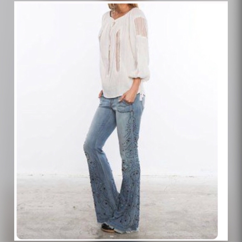 Anthropologie Artisan de Luxe Studded Jeans